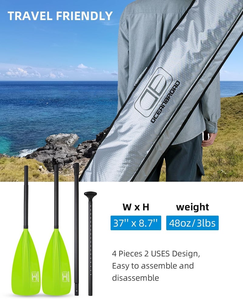 OCEANBROAD SUP Paddle - Adjustable Stand-Up Paddle for Paddleboard Kayak, Adjustable Aluminum Alloy Shaft with Reinforced Nylon Blades - Image 5